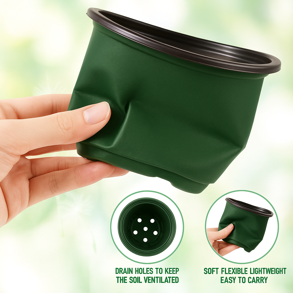 Nursery Pots - Green (6 inch) Plastic