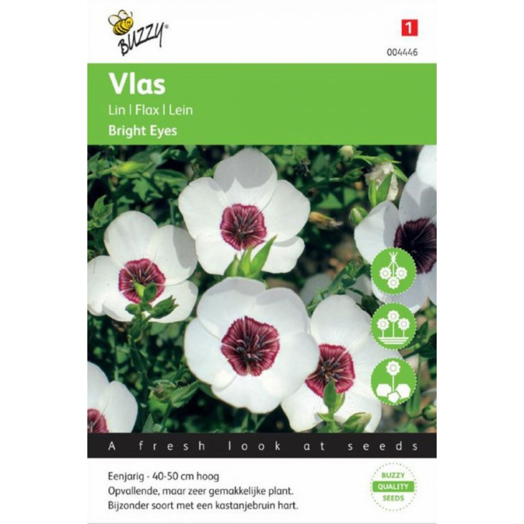 Bright Eyes Linum – Buzzy Seeds (Imported - Limited Stock)