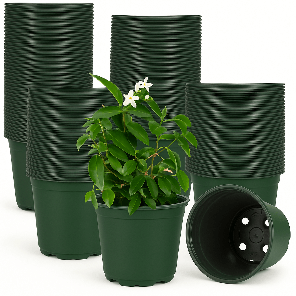 Pack of 5 Pots Flexible – Green (6 inch) Plastic