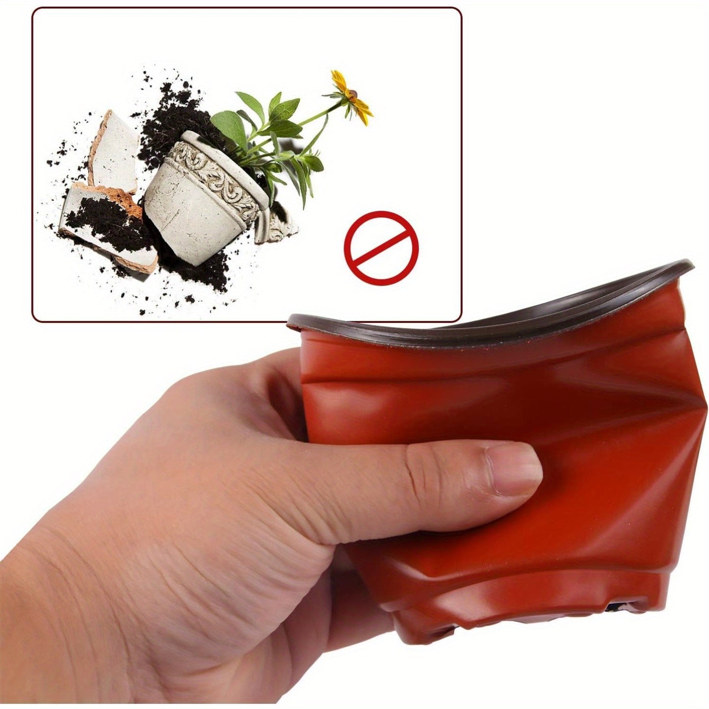 Nursery Pots - Red (6 inch) Plastic