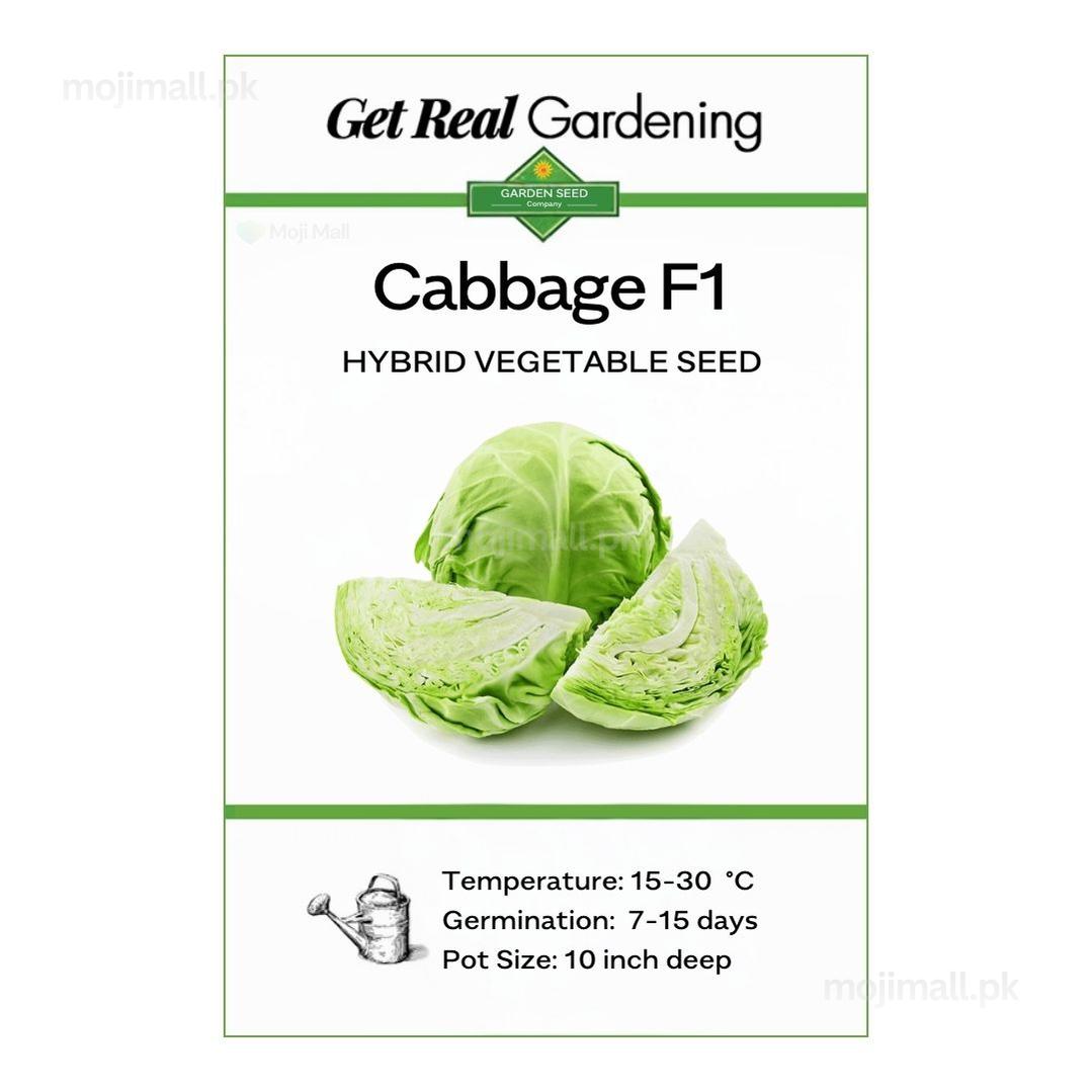 Cabbage – F1 Hybrid 70+ Seeds-Moji Mall