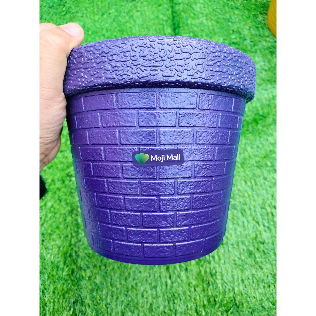 Pack of 3 Fiber Pots (8x7 INCHES) Moji Mall Pakistan