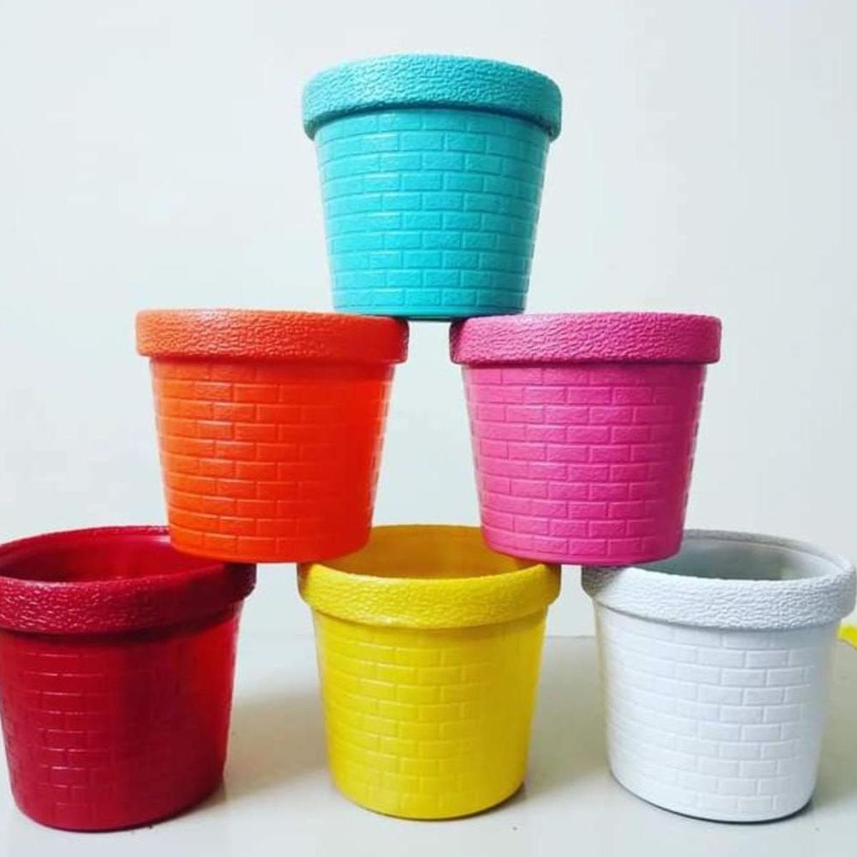 Pack of 10 Fiber Pots (8x7 INCHES)
