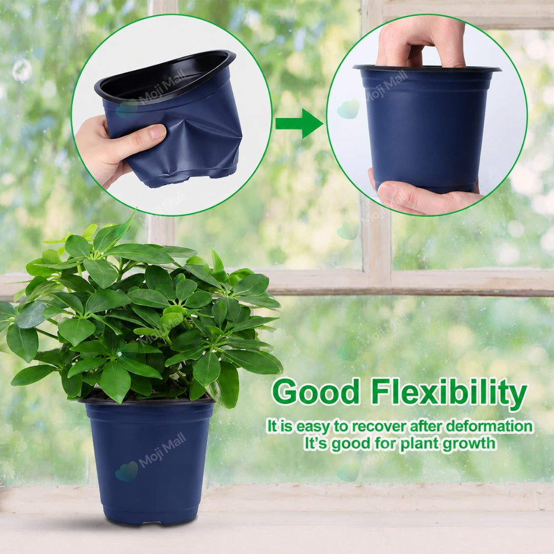 Pack of 10 – Flexible Pots – Blue (4 inch) Plastic