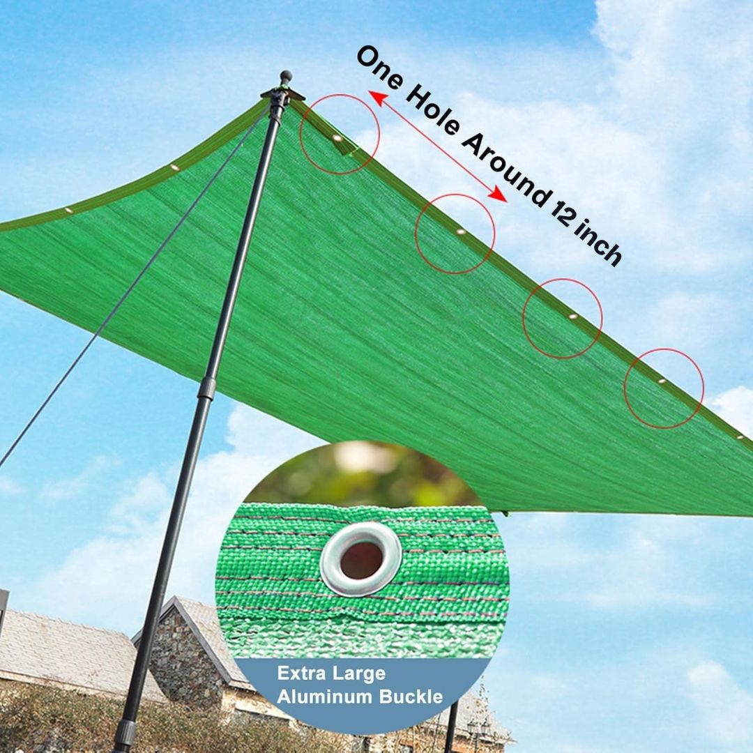 Green Shade Net – For Plants, Balcony, Car Shade & More