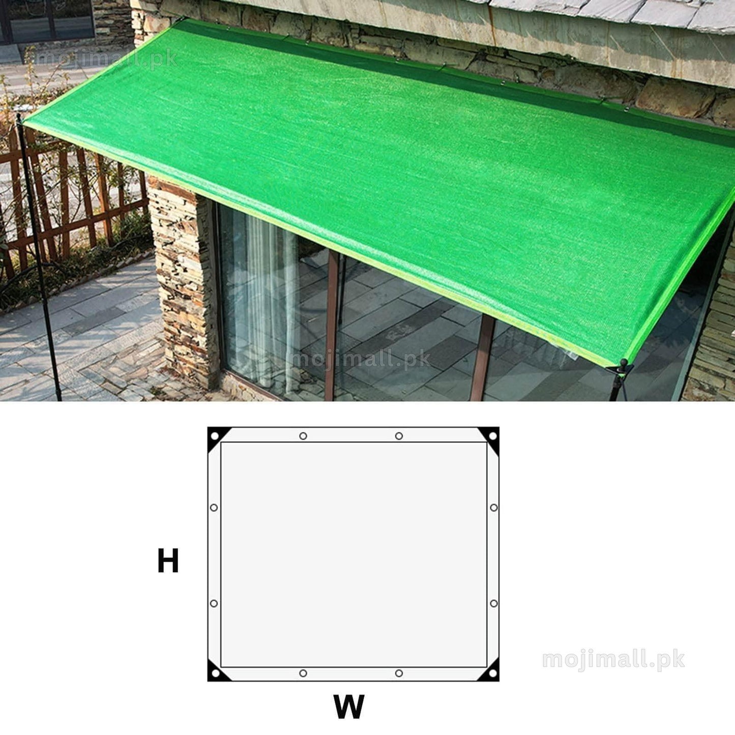 Green Shade Net – For Plants, Balcony & More-Moji Mall