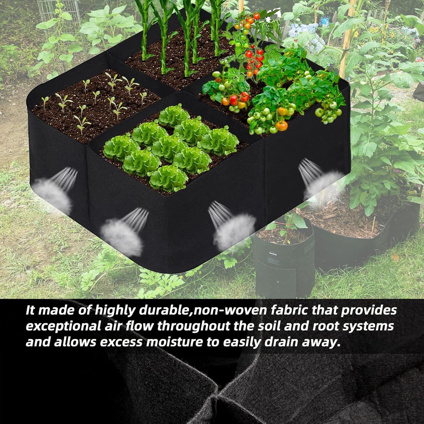 Kiari (4 Grid) Grow Bag – Green (imported)