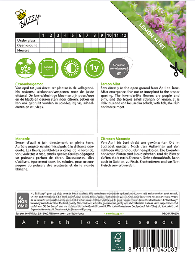 Lemon Mint – Buzzy Seeds (Imported - Limited Stock)-Moji Mall
