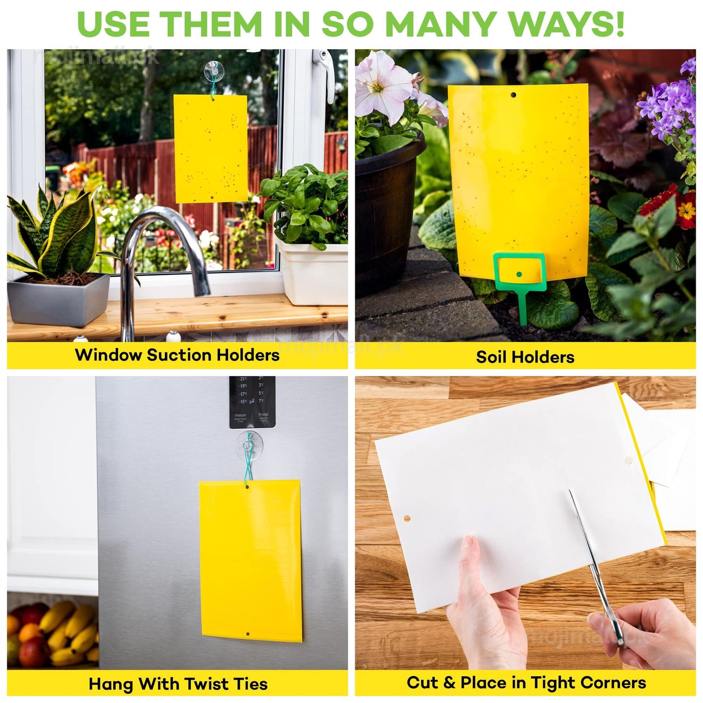 Insects Glue Sticky Card Trap – 6.5 x 10 inch-Moji Mall Pakistan