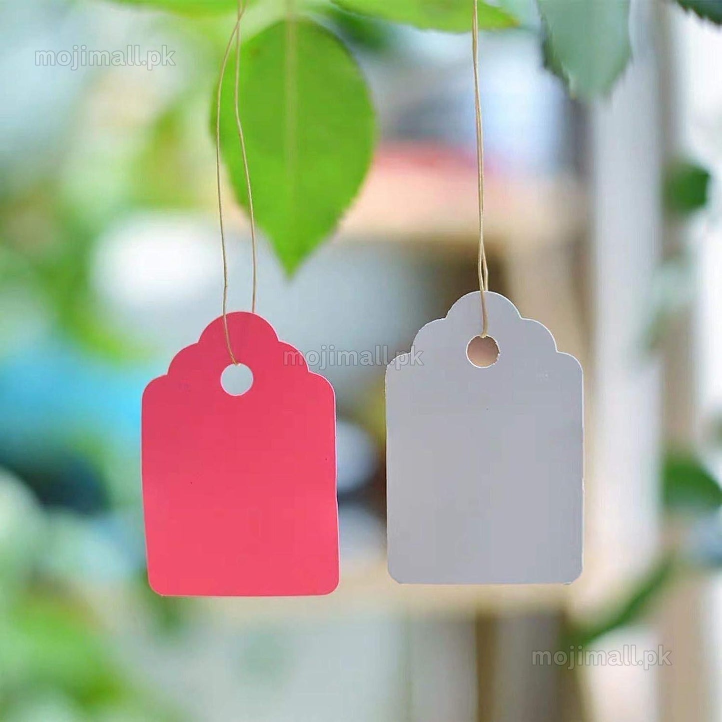 Pack of 100 – Plant Tags with thread (Random Color)-Moji Mall Pakistan
