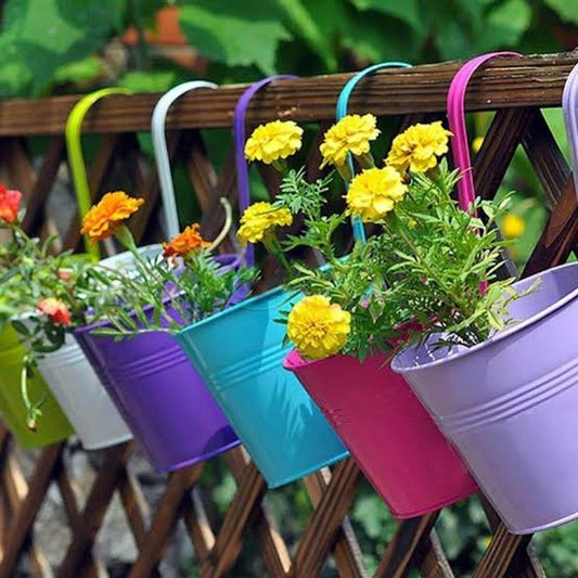 Pack of 2 Metal Hanging Pots (small)
