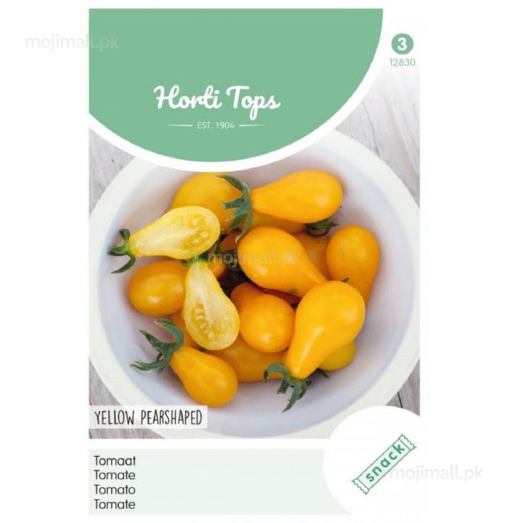 Tomato Cherry (Yellow Pear Shaped) – Horti tops Seeds (Imported - Limited Stock)-Moji Mall