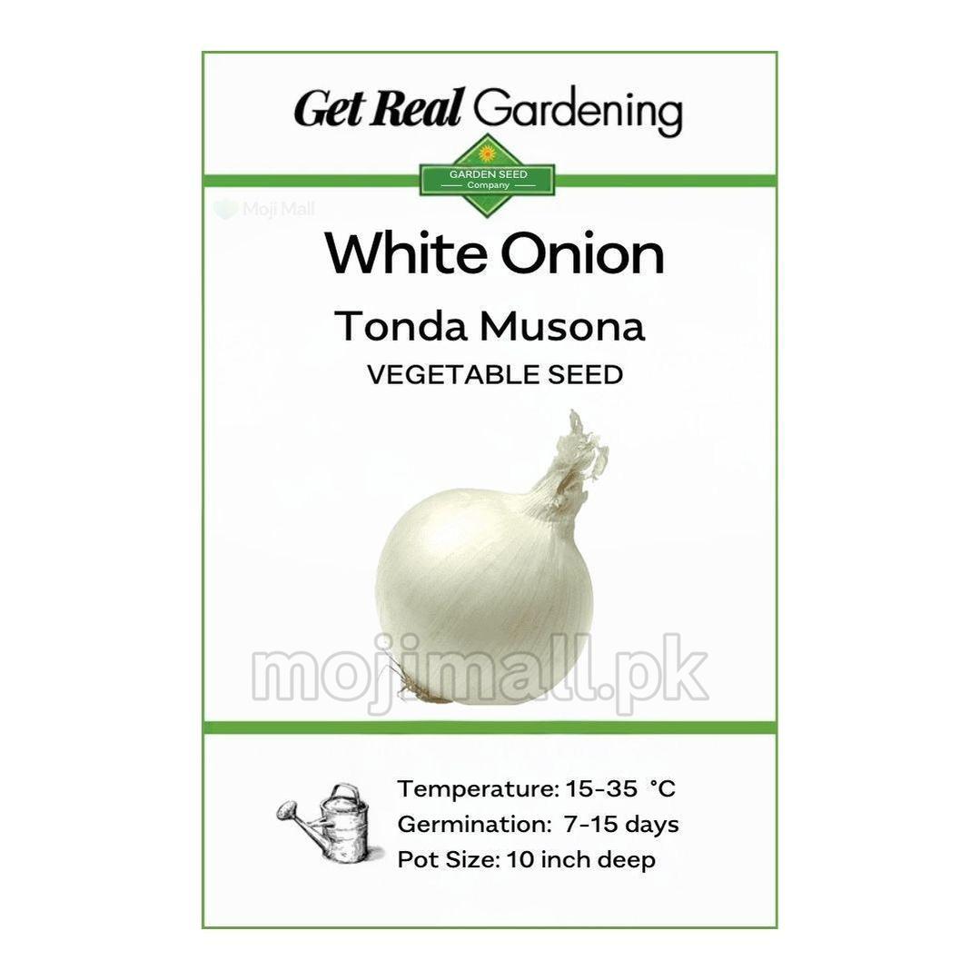Onion White – F1 Hybrid 25+ Seeds-Moji Mall