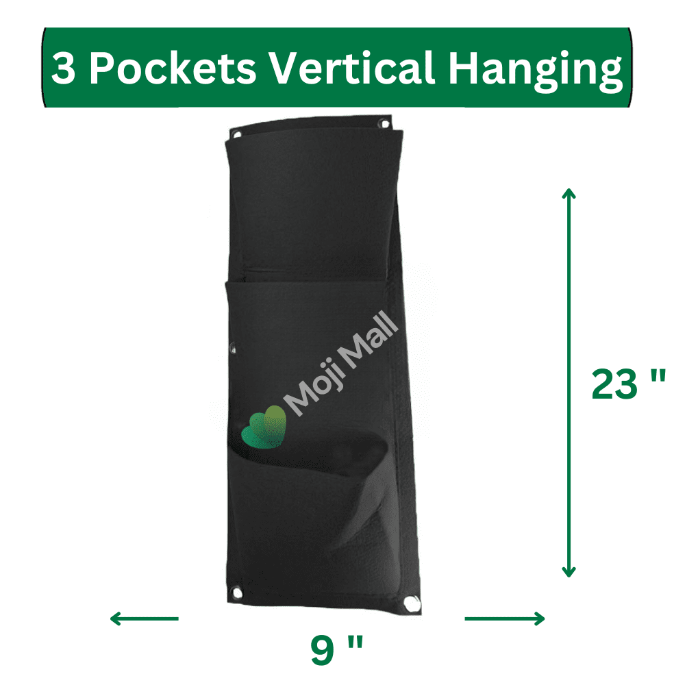 3 Pocket vertical Hanging Grow bag