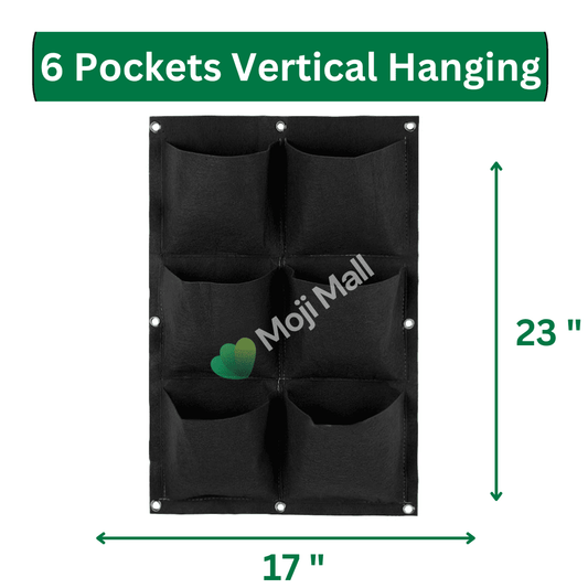 6 Pocket vertical Hanging Grow bag