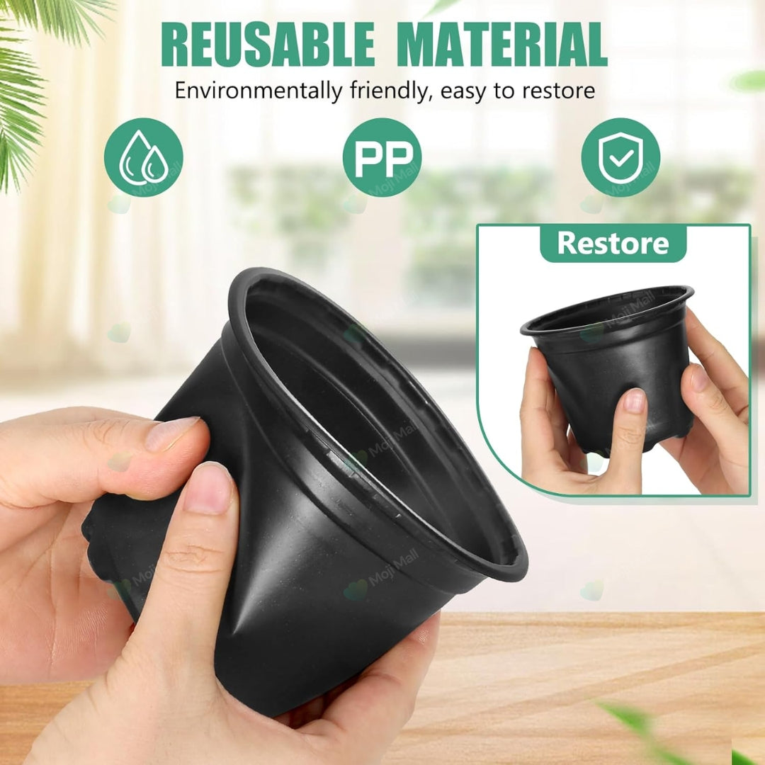 Pots Flexible – 5-inch Black Plastic (imported)