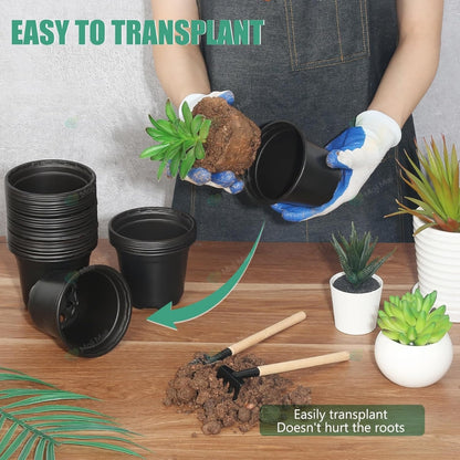 Pots Flexible – 5-inch Black Plastic (imported)