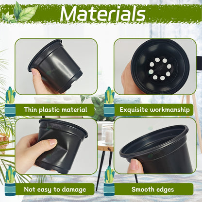 Pots Flexible – Black (5 inch) Plastic
