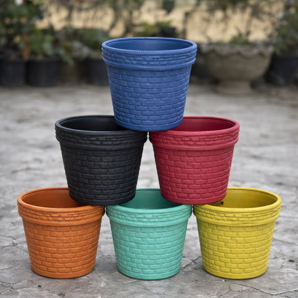 Pack of 3 Fiber Pots (9x9 INCHES)