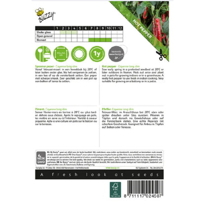 Cayenne Pepper Buzzy – Seeds (Imported - Limited Stock)