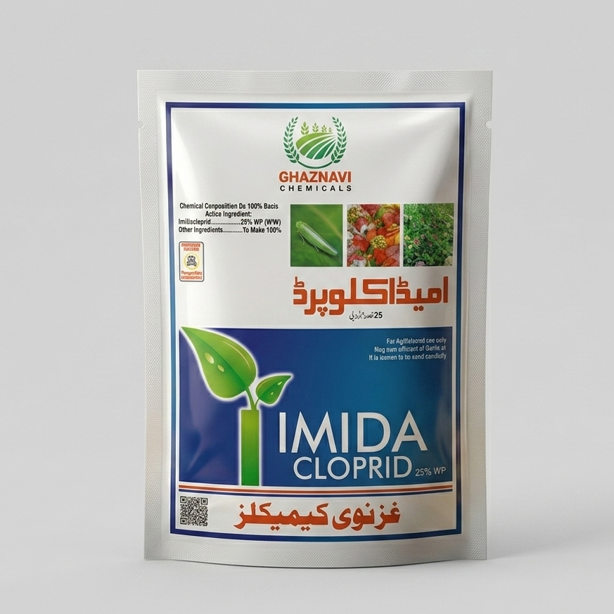 Ghaznavi Chemicals Imida Cloprid package on a white background