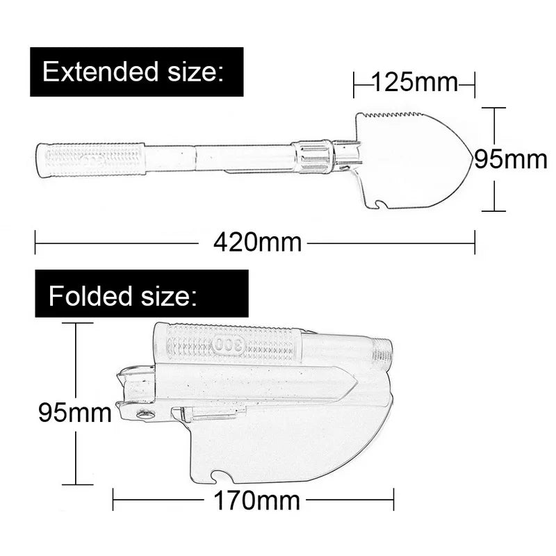 Military Shovel - Multipurpose Folding Shovel