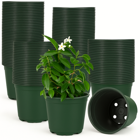 Nursery Pots - Green (6 inch) Plastic