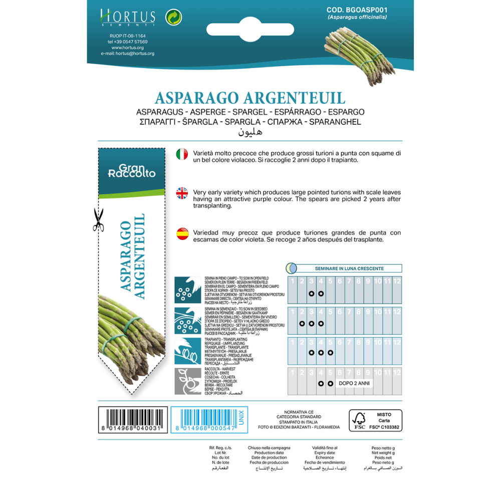 Asparagus – Hortus Seeds (Imported - Limited Stock)-Moji Mall