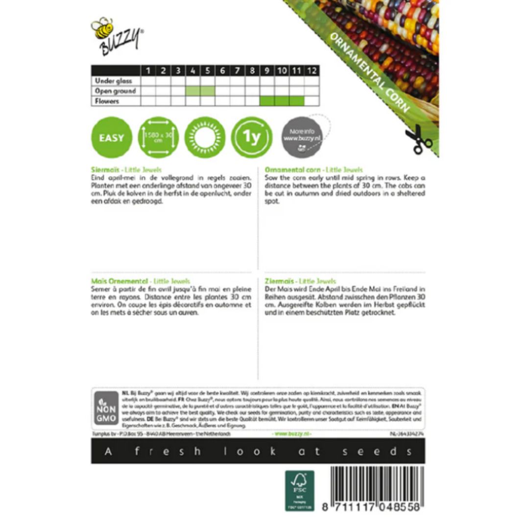 Ornamental Corn – Buzzy Seeds (Imported - Limited Stock)-Moji Mall