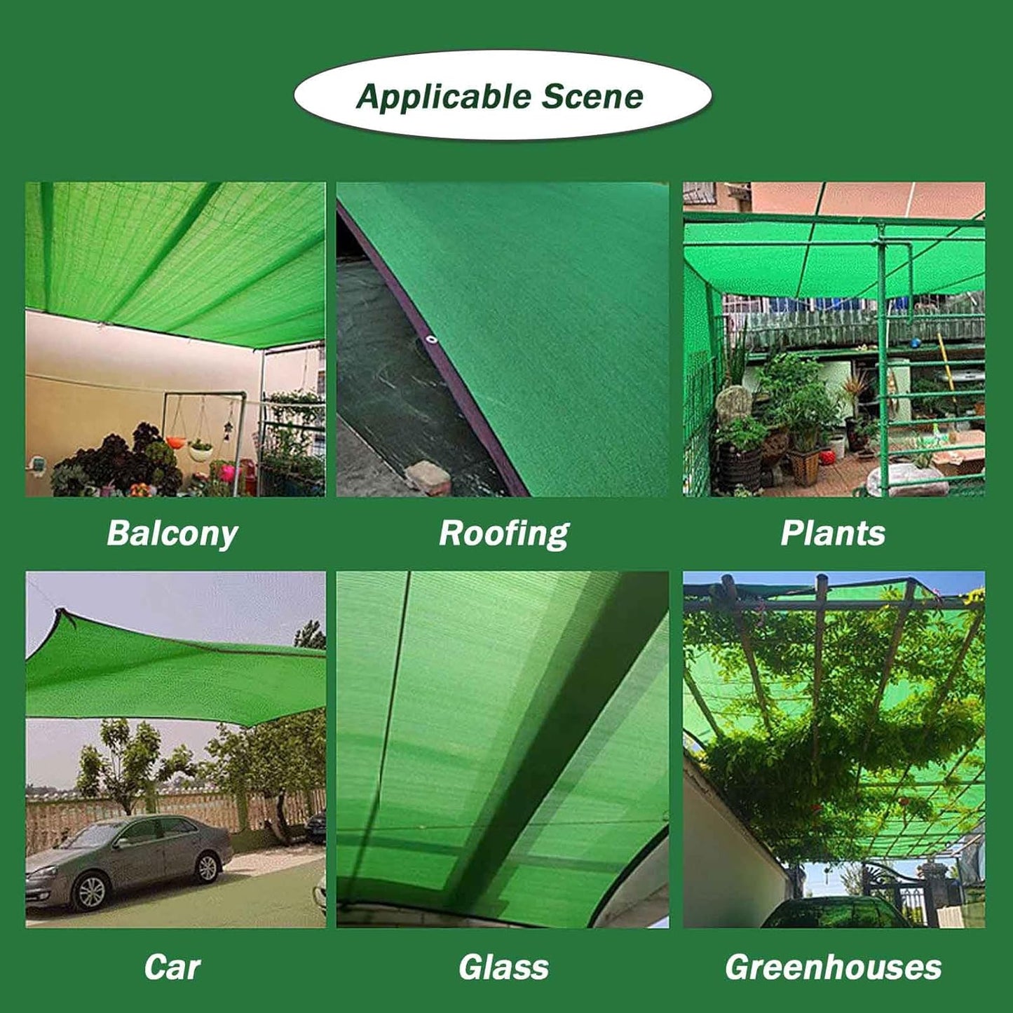 Green Shade Net (Ready to Use)