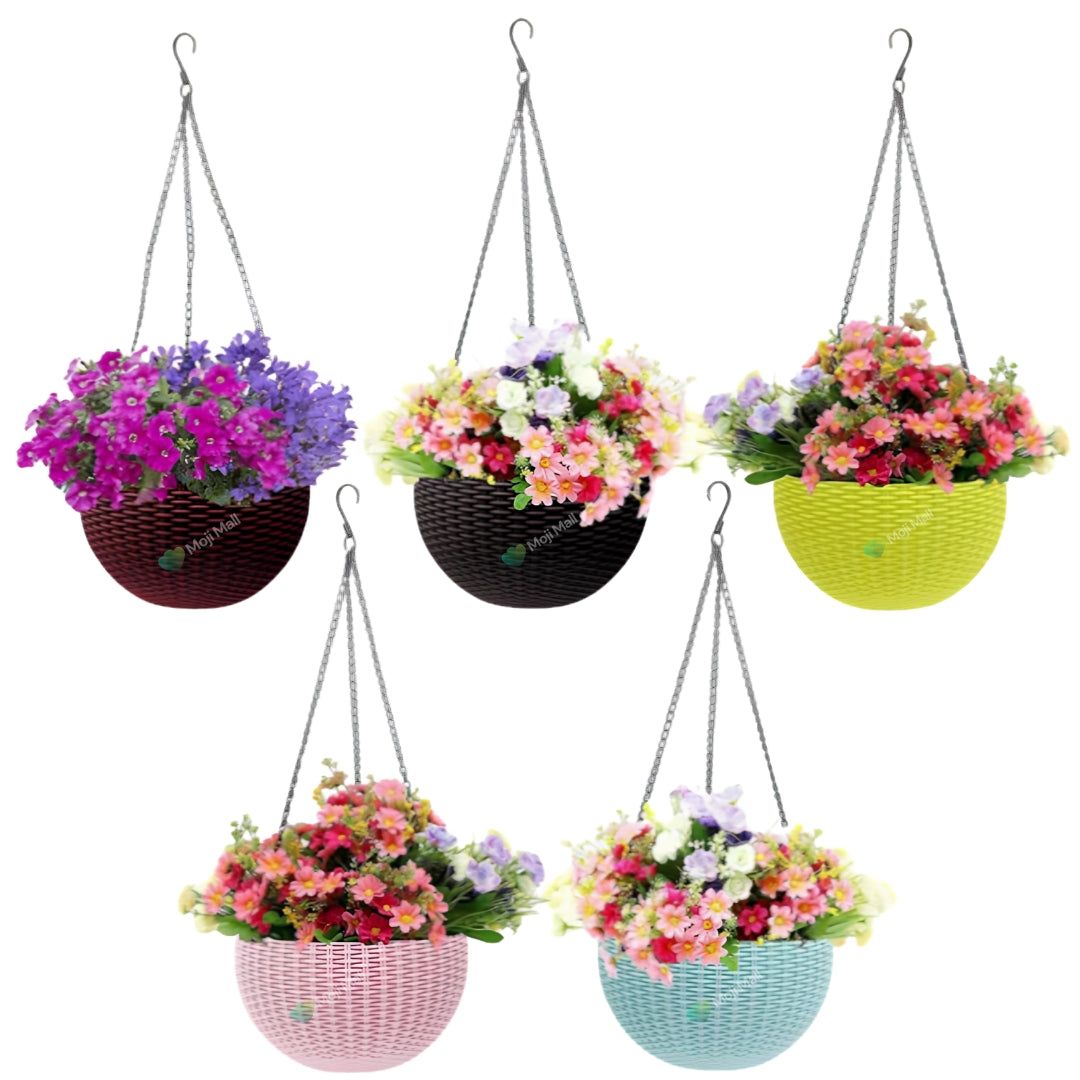 Pack of 4 – Hanging Baskets (With Chains)