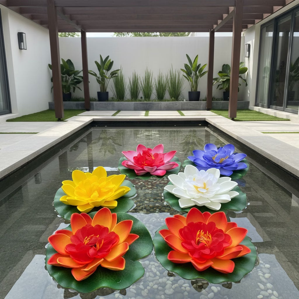Artificial Floating Lotus Flower for Water Decoration