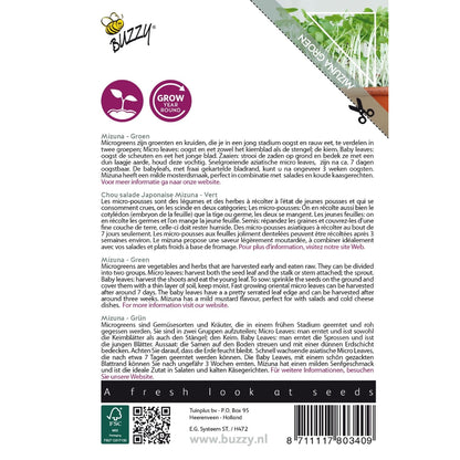 Mizuna Microgreens – Buzzy Seeds (Imported - Limited Stock)
