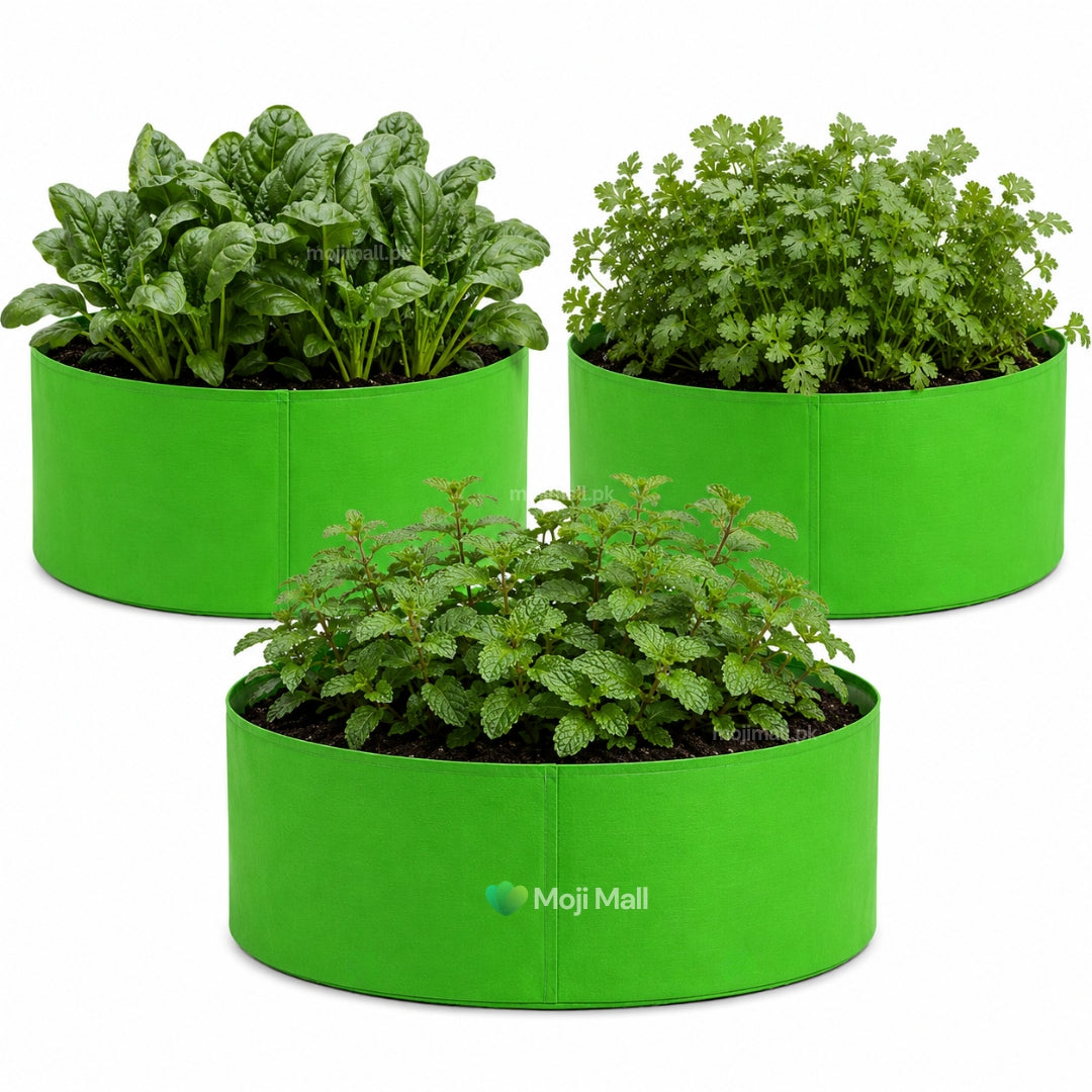 Pack of 3 HDPE Kiyari Grow Bags 12 × 6 Inch