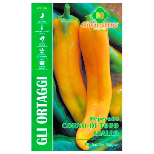 Peperone Corno di Toro Giallo – Royal Seeds (imported - Limited Stock)
