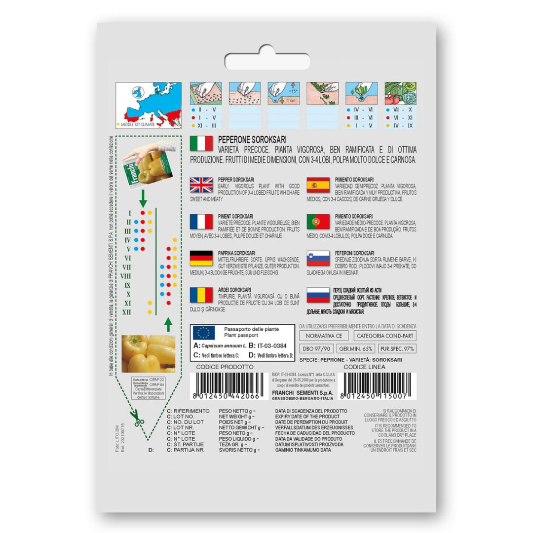 Peperone Soroksari – Franchi Seeds (imported - Limited Stock)