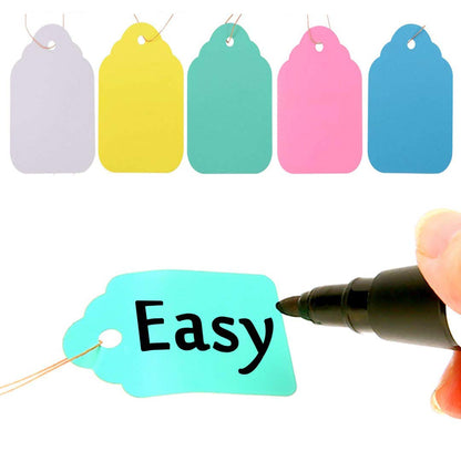 Pack of 100 – Plant Tags with thread (Random Color)