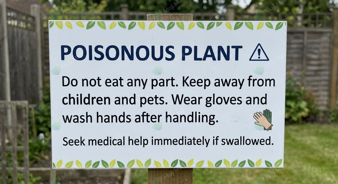 poisonous plant warning sign moji mall