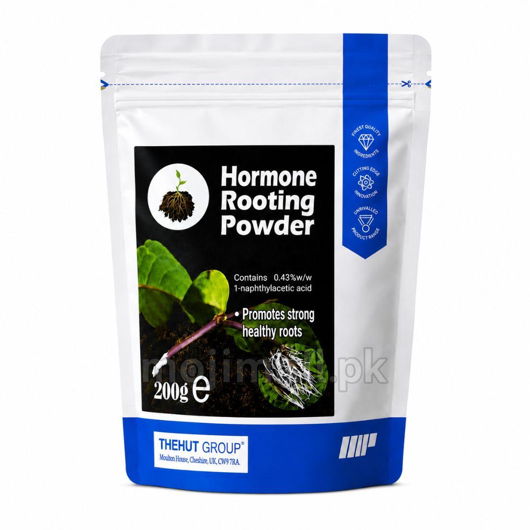 Rooting hormone powder for helping plant cuttings develop strong, healthy roots during propagation in Pakistan by Moji Mall.