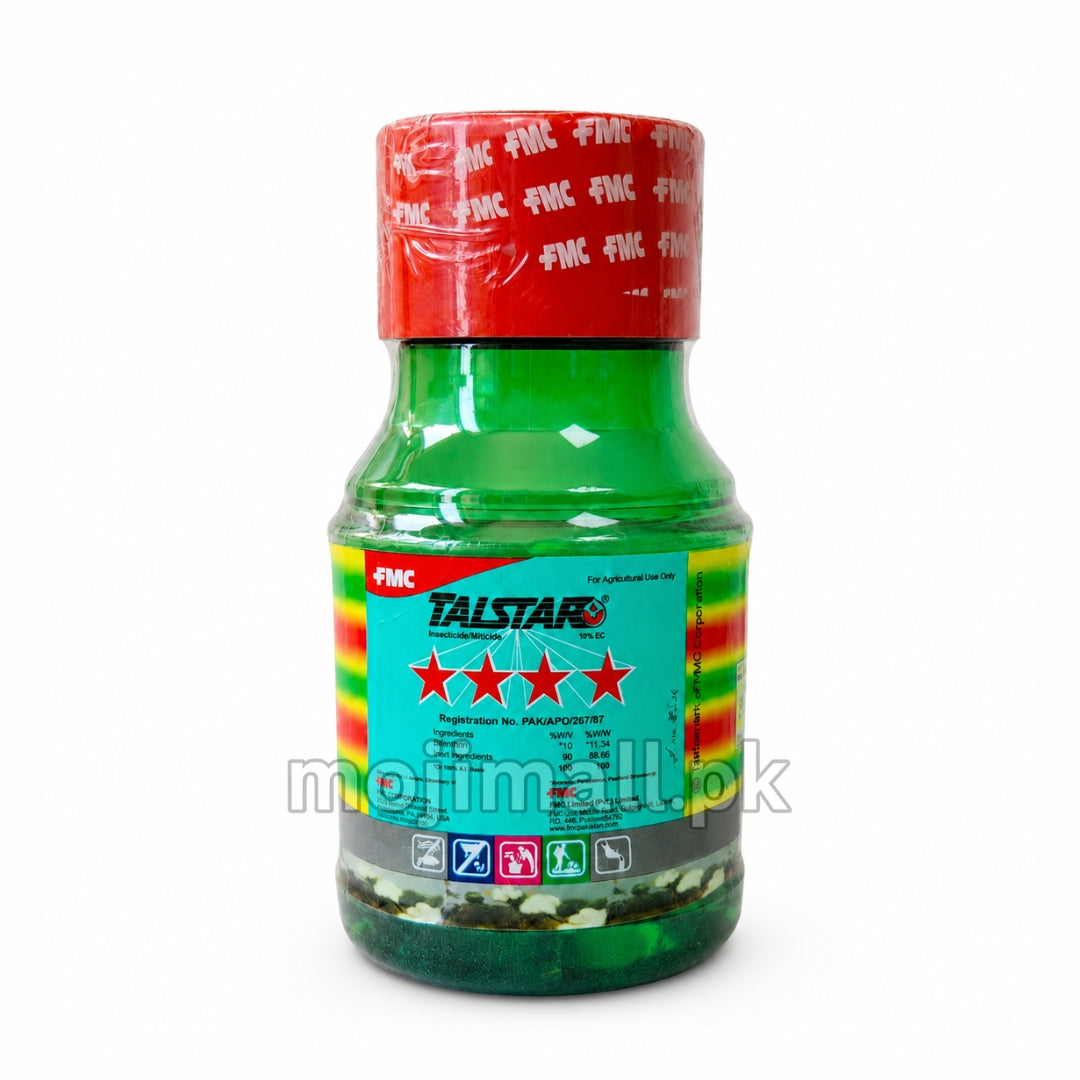 Talstar pest control insecticide with Bifenthrin 10% EC for controlling insect, pests and mites in Pakistan by Moji Mall.
