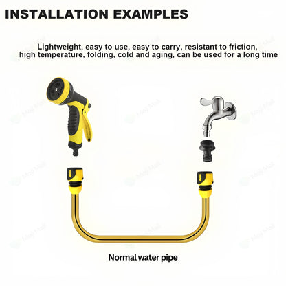 Water Shower 8-Pattern – Complete Hose Connector Set