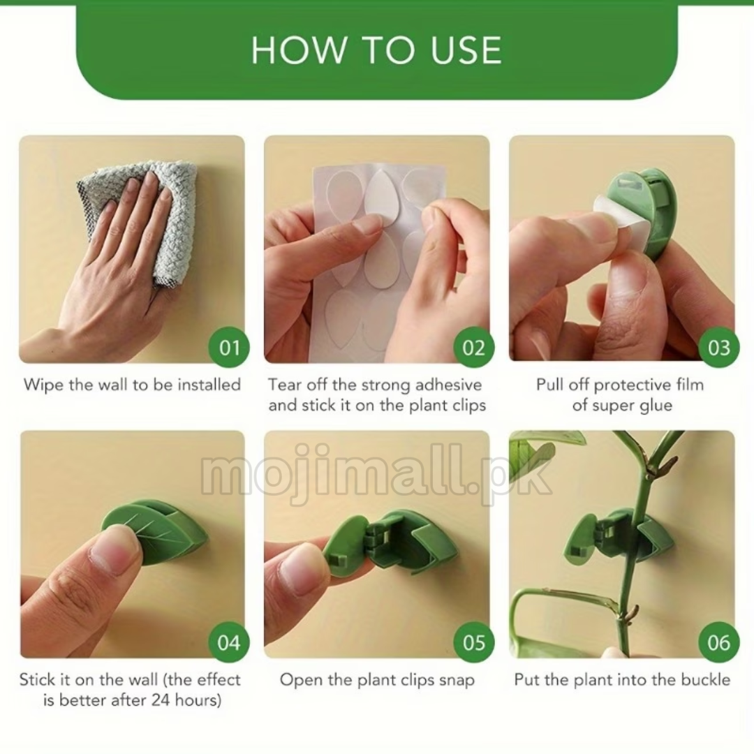 Self-Adhesive Plant Climbing Clips – Leaf Design